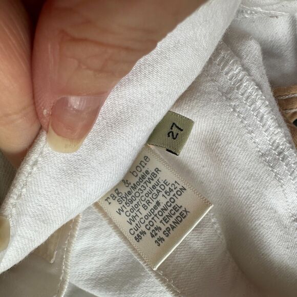 rag & bone White Brigade DRE Distressed Skinny Jean 5 Pocket Stretch Denim 28 - Picture 8 of 13